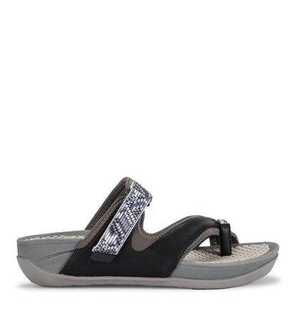 Deserae Slide Sandal Dark Grey - Women
