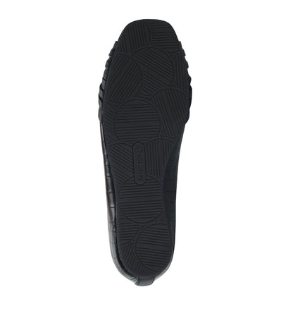 Chainey Casual Flat Black Croco - Women