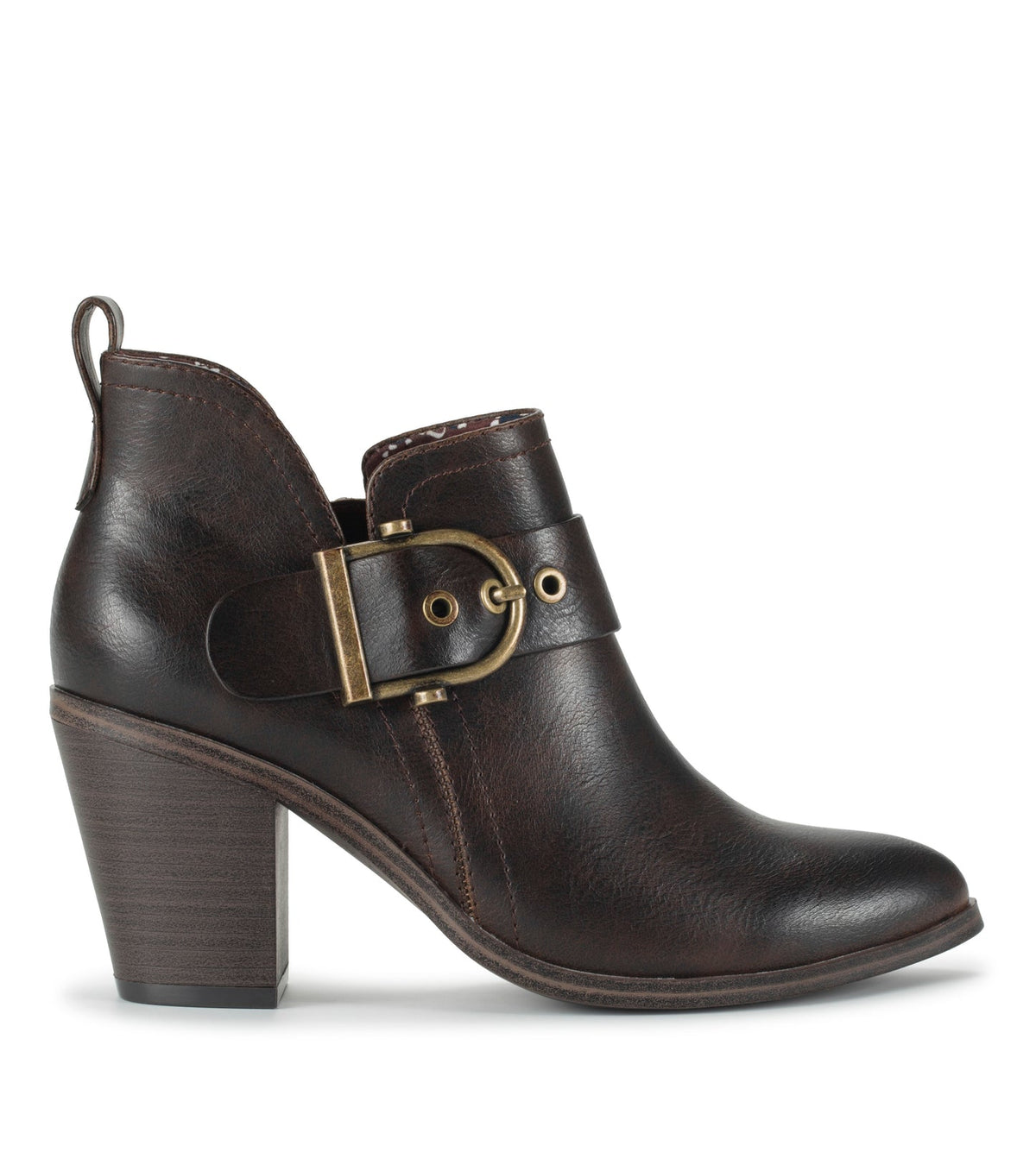 Karina Block Heel Ankle Bootie Dark Brown - Women