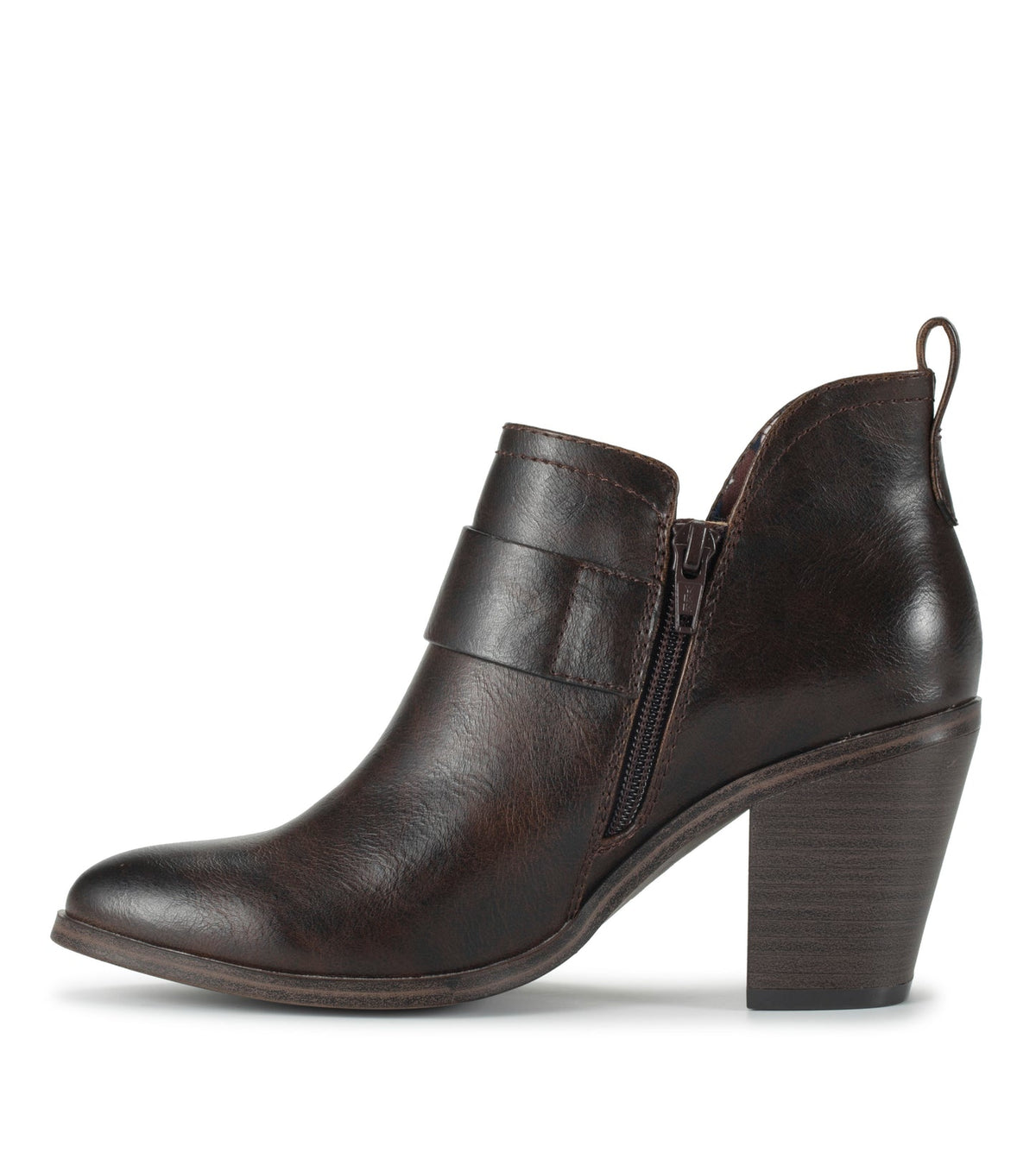 Karina Block Heel Ankle Bootie Dark Brown - Women