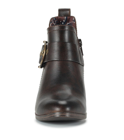 Karina Block Heel Ankle Bootie Dark Brown - Women