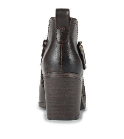 Karina Block Heel Ankle Bootie Dark Brown - Women