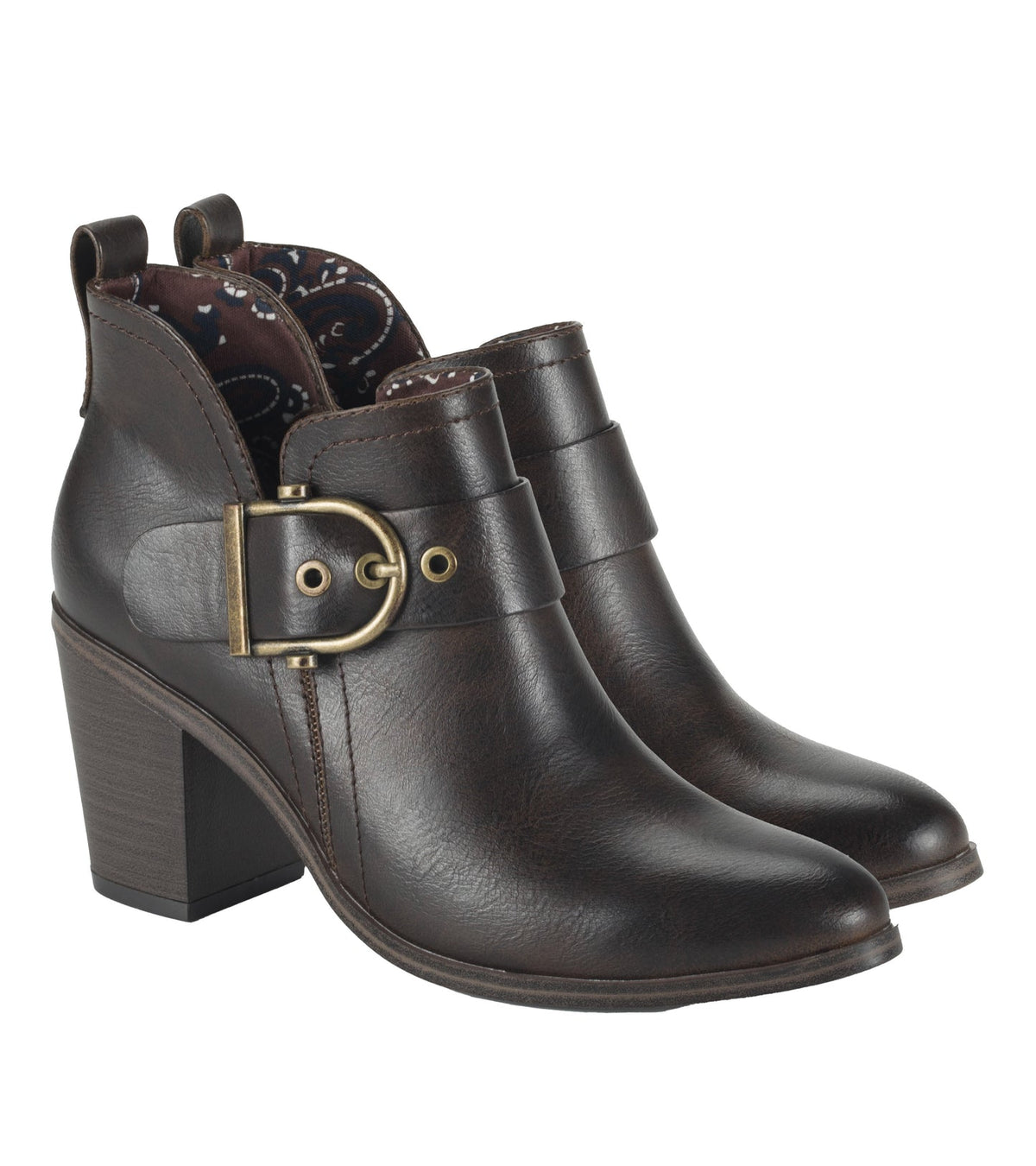 Karina Block Heel Ankle Bootie Dark Brown - Women