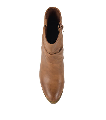 Katherine Block Heel Bootie Cognac - Women