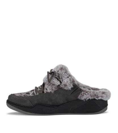 Landon Clog Slipper Dark Grey Zebra - Women