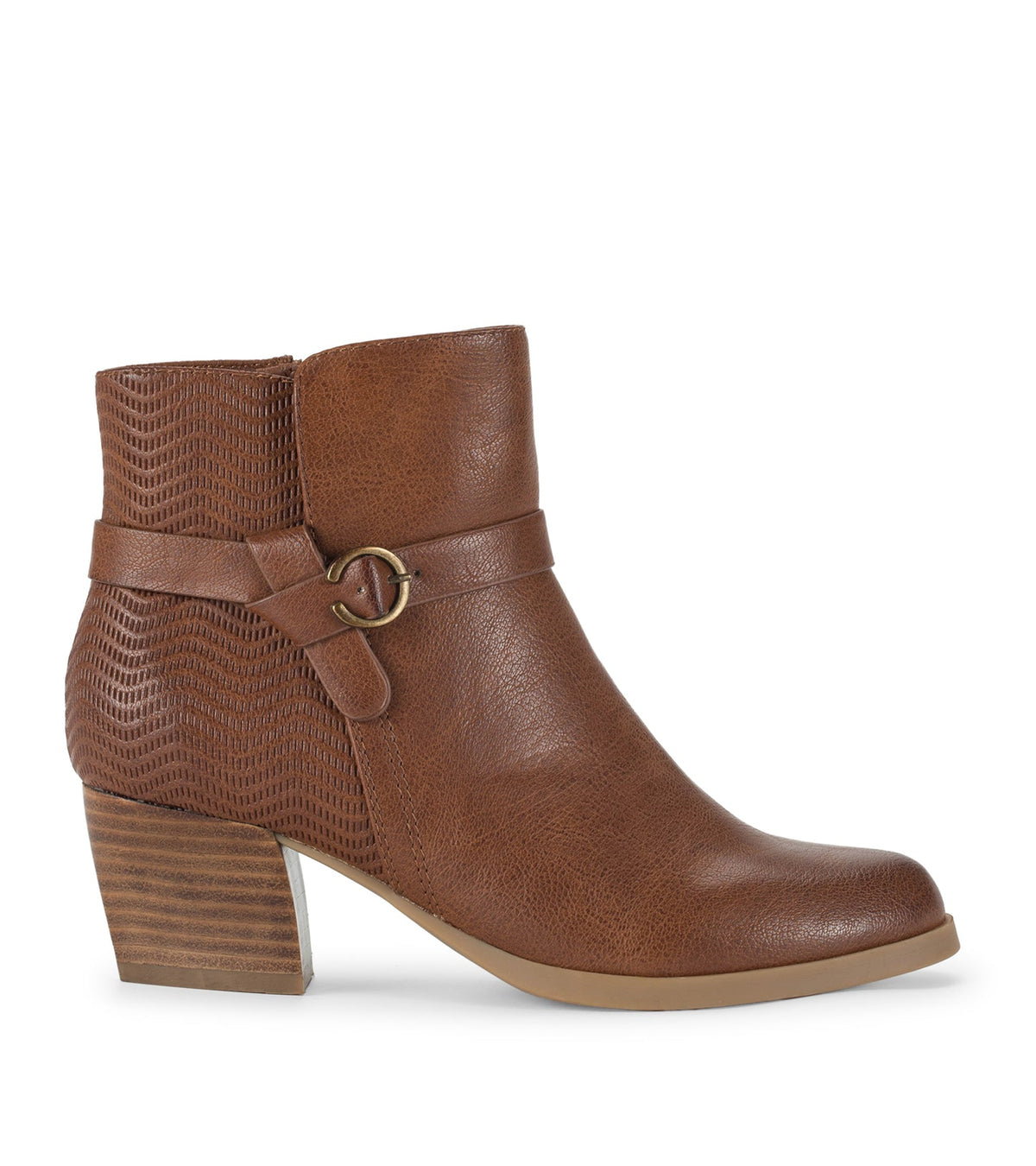 Linda Block Heel Bootie Cognac - Women