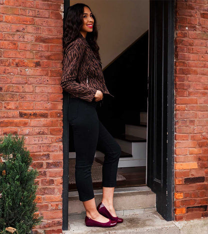 Mia Casual Flat Dark Cherry - Women