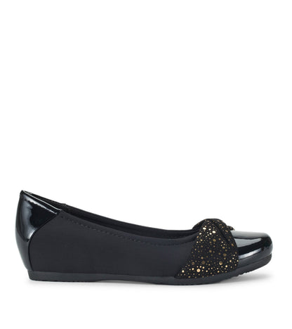Mitsy Casual Flat Black Patent - Women
