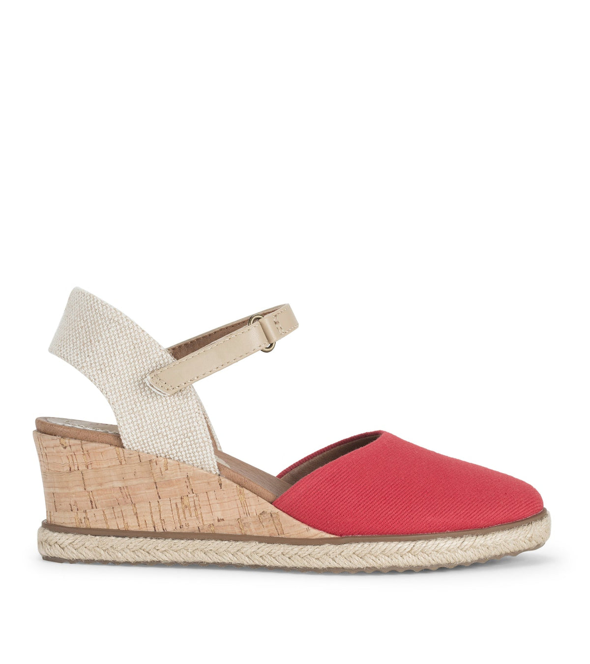 Ocean Closed Toe Wedge Sandal Red - Women