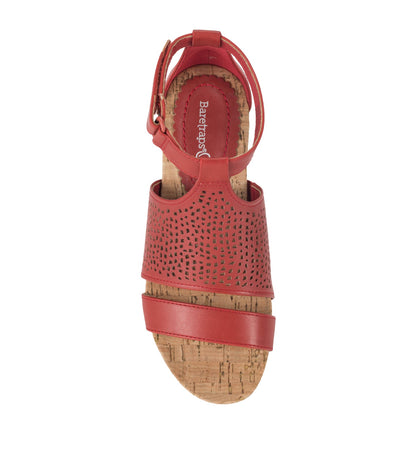 Raisie Wedge Sandal Red - Women