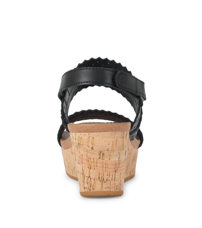 Rene Wedge Sandal Black - Women