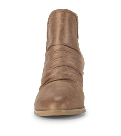 Serenity Block Heel Bootie Taupe Microfiber - Women