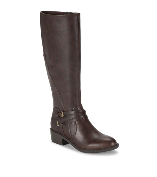Stratford Wide Calf Riding Boot Dark Brown - Women