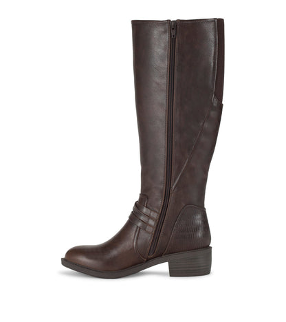 Stratford Wide Calf Riding Boot Dark Brown - Women