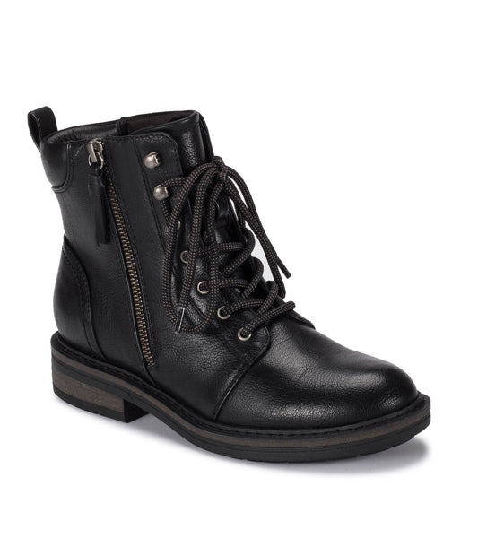 Amysue Lace Up Bootie - Black | Baretraps Black - Women