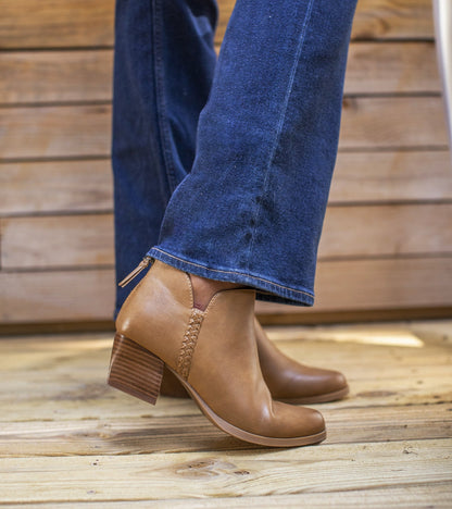 Lauryn Block Heel Ankle Bootie Walnut - Women