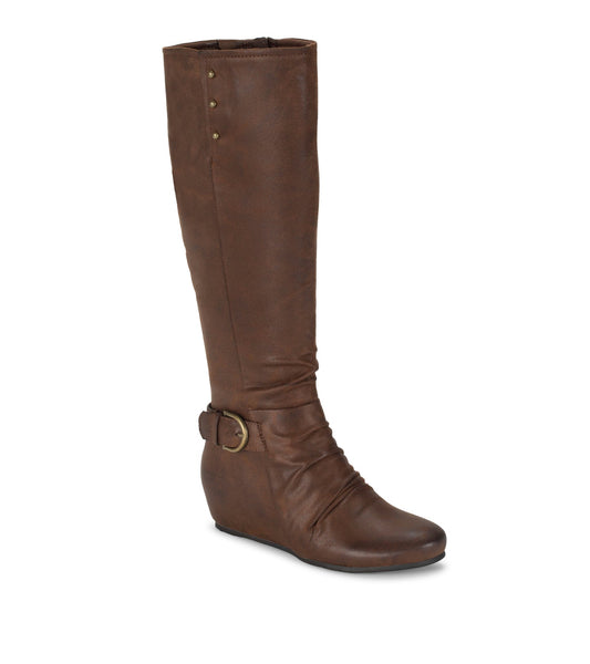 Scarlett Tall Wedge Boot Brush Brown - Women