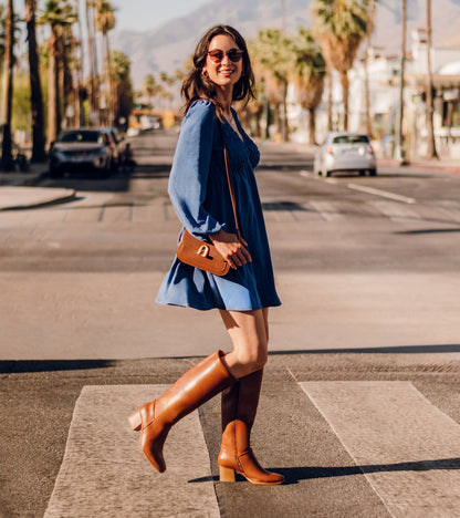 Thalia Tall Boot Walnut - Women