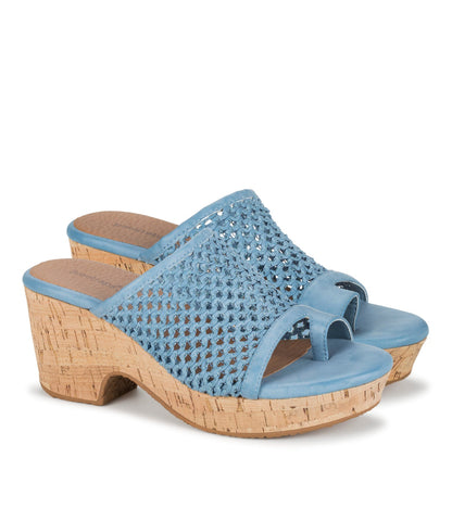 Bethie Wedge Sandal Island Blue - Women