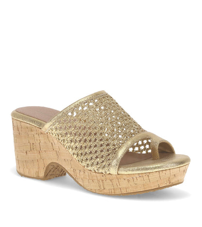 Bethie Wedge Sandal Old Gold - Women