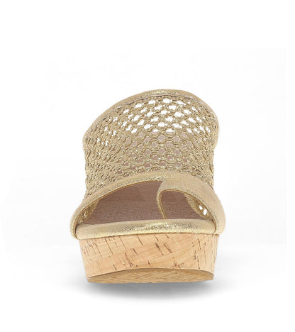 Bethie Wedge Sandal Old Gold - Women