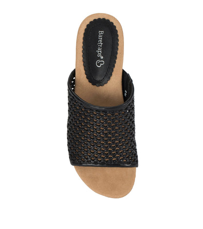 Flossey Wedge Slide Sandal Black - Women