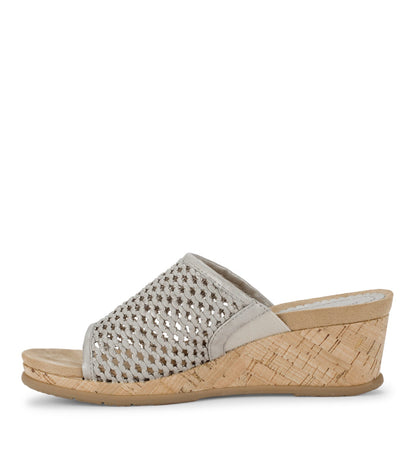 Flossey Wedge Slide Sandal Champagne - Women