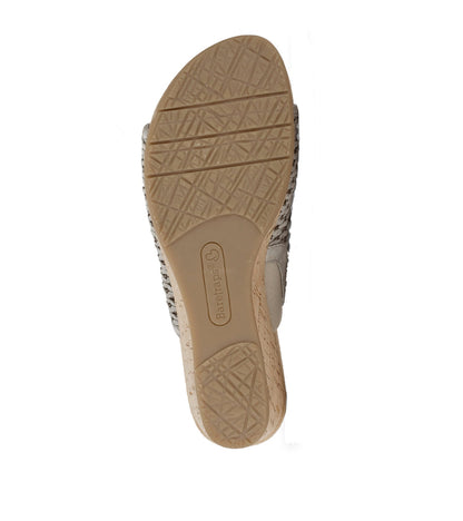 Flossey Wedge Slide Sandal Champagne - Women