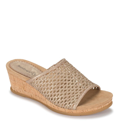 Flossey Wedge Slide Sandal Soft Gold - Women