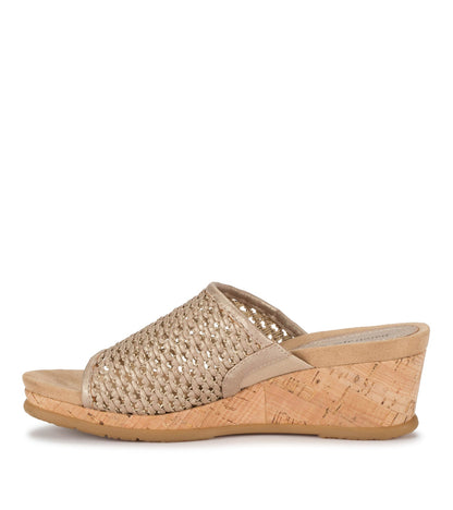 Flossey Wedge Slide Sandal Soft Gold - Women