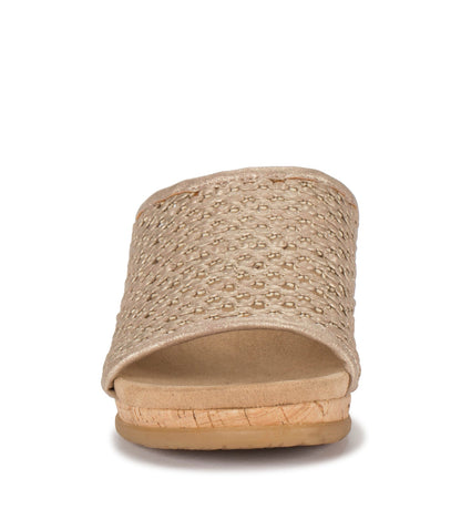 Flossey Wedge Slide Sandal Soft Gold - Women