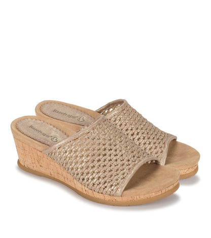 Flossey Wedge Slide Sandal Soft Gold - Women