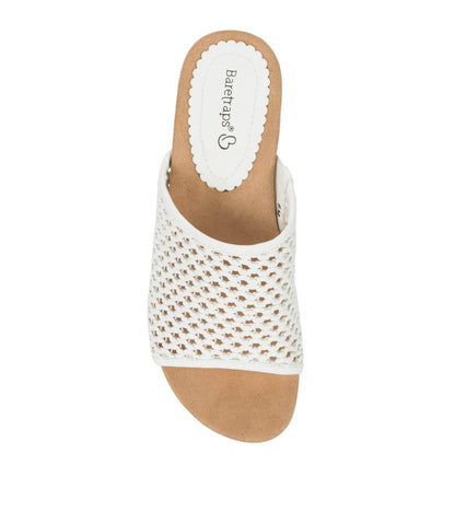 Flossey Wedge Slide Sandal White - Women