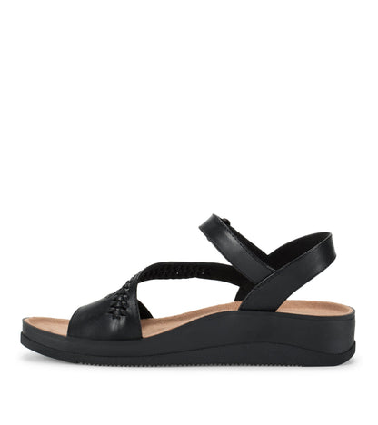 Frolick Wedge Sandal Black - Women