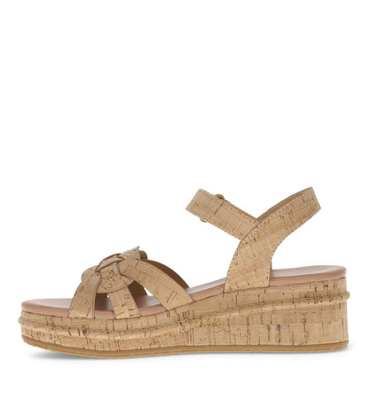 Lena Wedge Sandal Natural Cork - Women