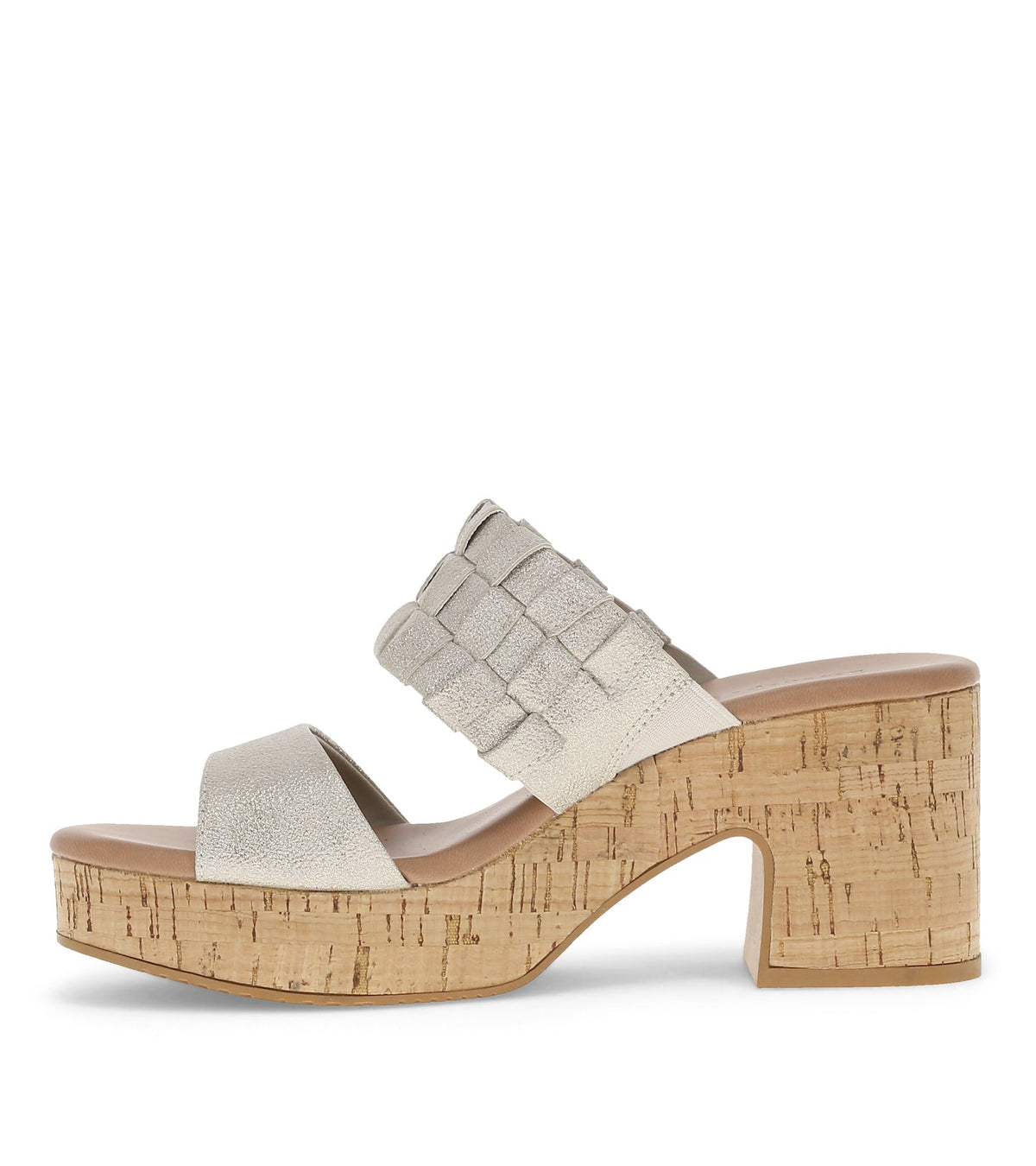 Mavis Block Heel Slide Sandal Champagne - Women
