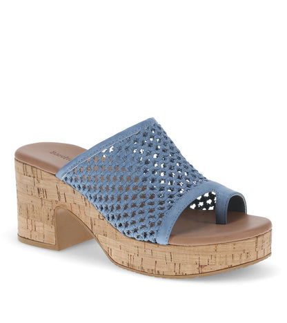 Michaela Block Heel Sandal Island Blue - Women