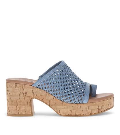 Michaela Block Heel Sandal Island Blue - Women