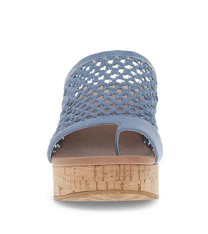 Michaela Block Heel Sandal Island Blue - Women