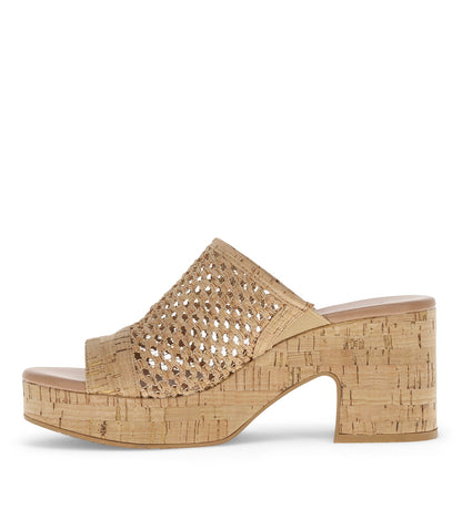 Michaela Block Heel Sandal Natural Cork - Women