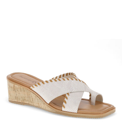 Paige Wedge Sandal Cream - Women