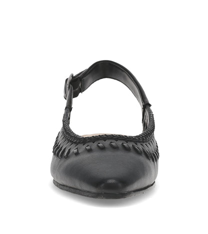 Rachael Slingback Flat Black - Women