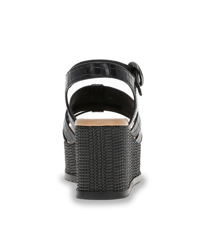 Savannah Wedge Sandal Black - Women