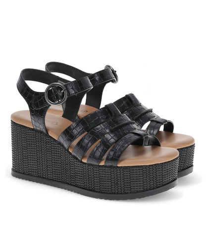 Savannah Wedge Sandal Black - Women