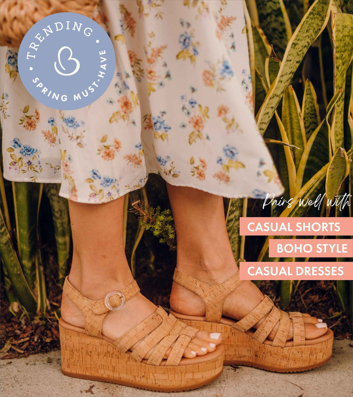 Savannah Wedge Sandal Natural Cork - Women