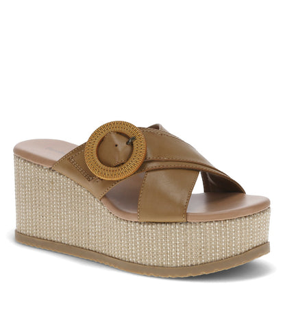 Sydney Wedge Sandal Caramel - Women