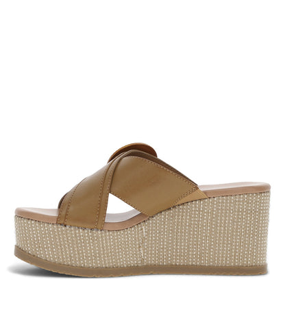 Sydney Wedge Sandal Caramel - Women