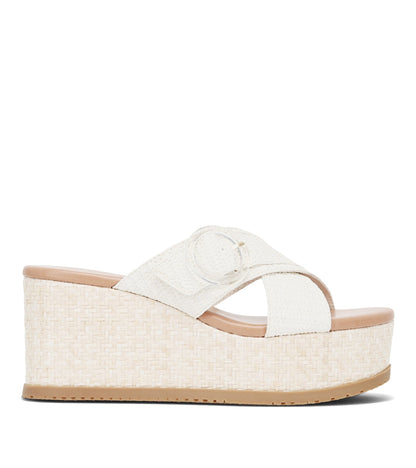 Sydney Wedge Sandal Cream - Women