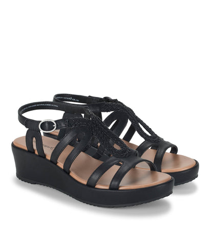 Wilma Wedge Sandal Black - Women