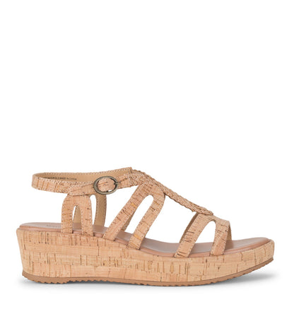Wilma Wedge Sandal Natural Cork - Women